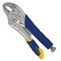 Curved Jaw Locking Pliers with Wire Cutter - Fast Release